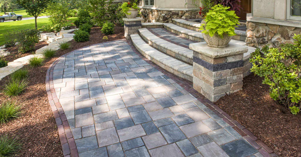 Front Walkway in Wayne, NJ | Unilock Concrete Pavers