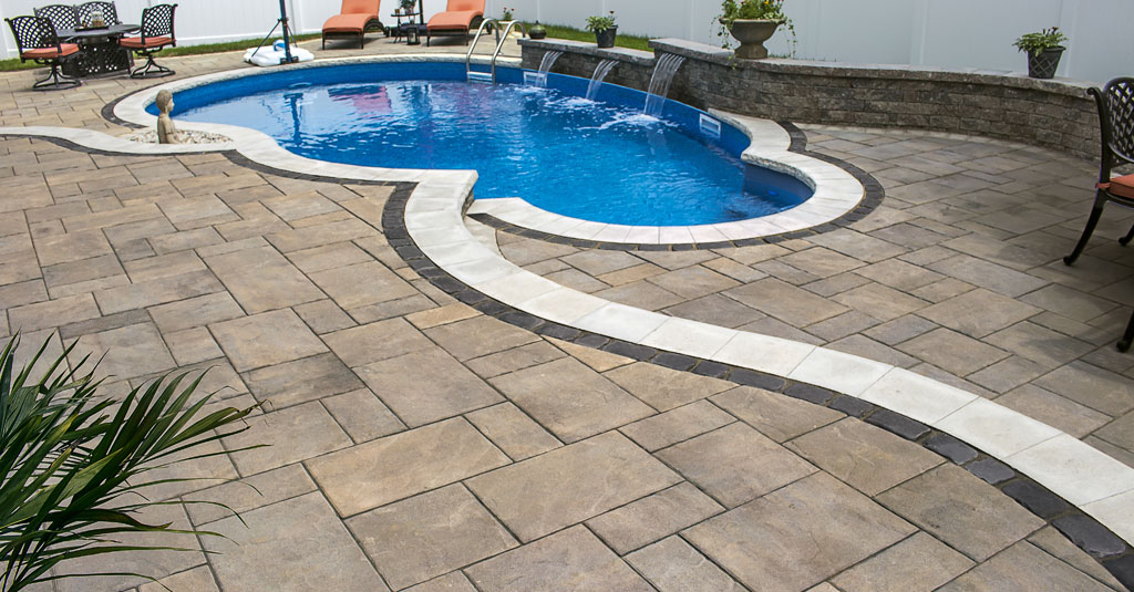 Unilock Treo Pool Patio in Long Island, NY