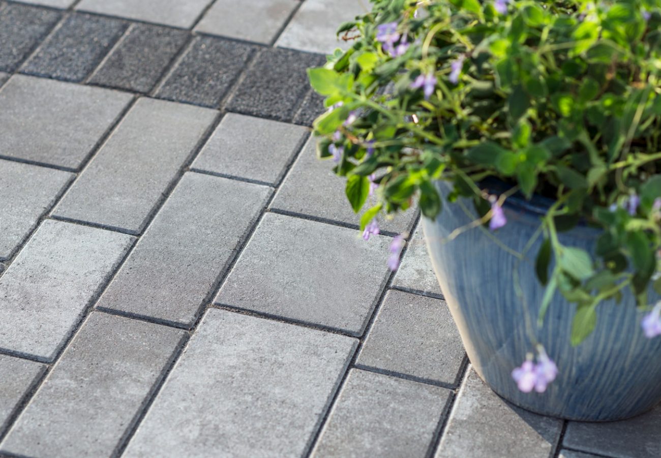 Close up of Unilock Interlocking Pavers