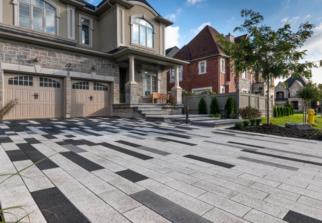 Unilock Interlocking Driveway with Unique Design